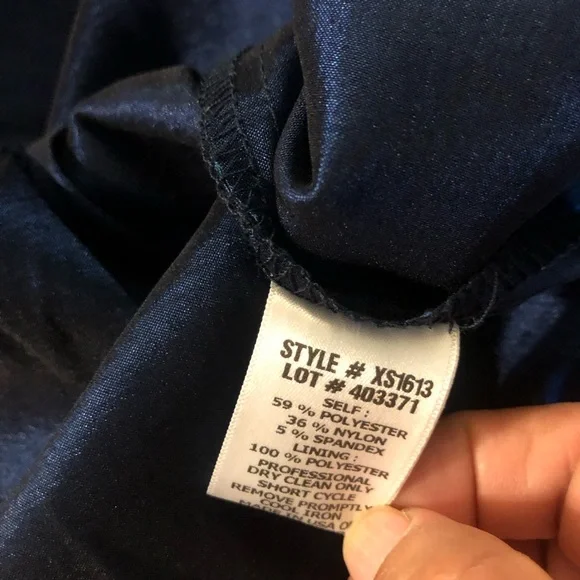 Xscape Navy Strapless Dress - Picture 6 of 7